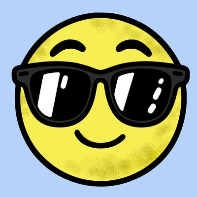 emoji with sunglasses