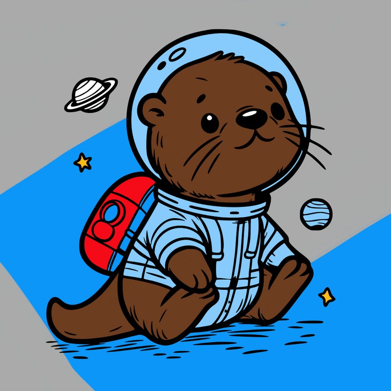 otter in a space suit