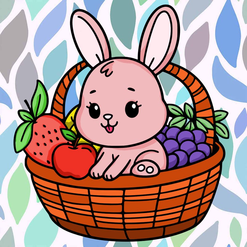 bunny in a fruit basket