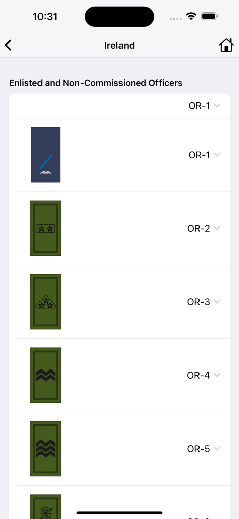NATO Ranks - Irish military enlisted and non commissioned officer ranks and insignia