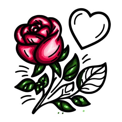 rose and heart