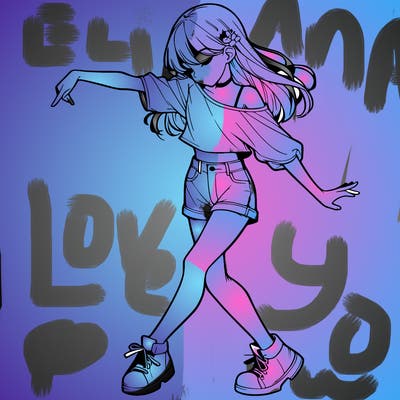 realistic girl danceing