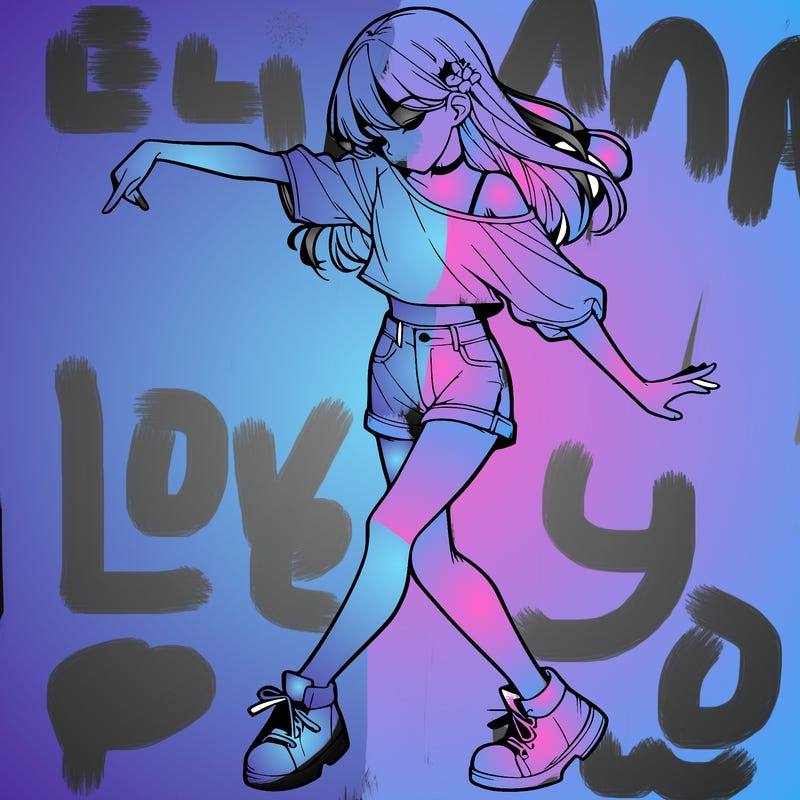 realistic girl danceing