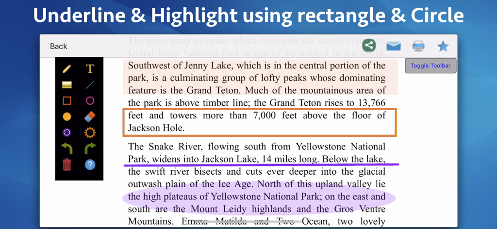 Photo Markup - Draw & Annotate - Underlining and highlighting text in the Photo Markup app