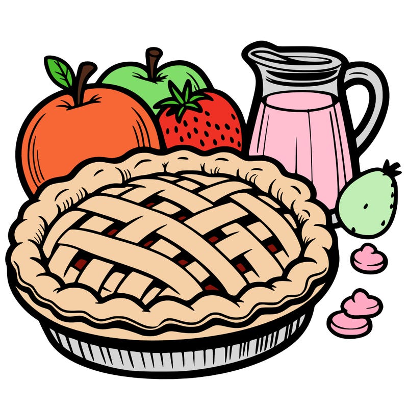 a pie of food