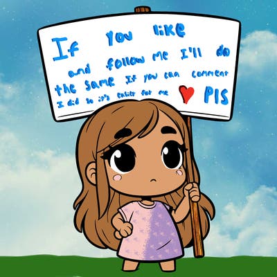 girl with blank sign