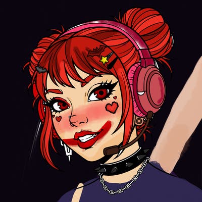 e-girl head