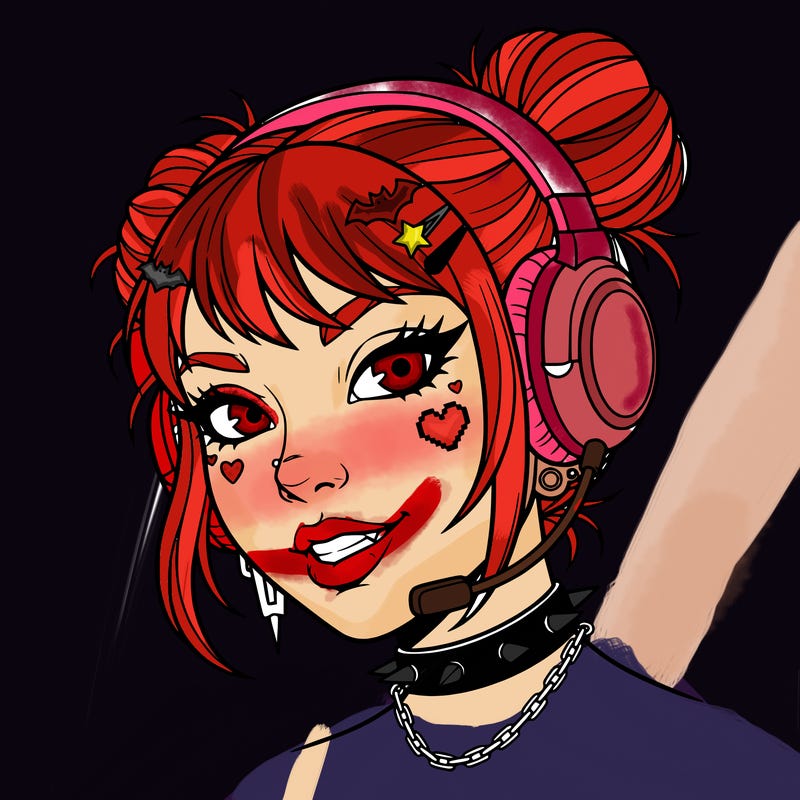 e-girl head