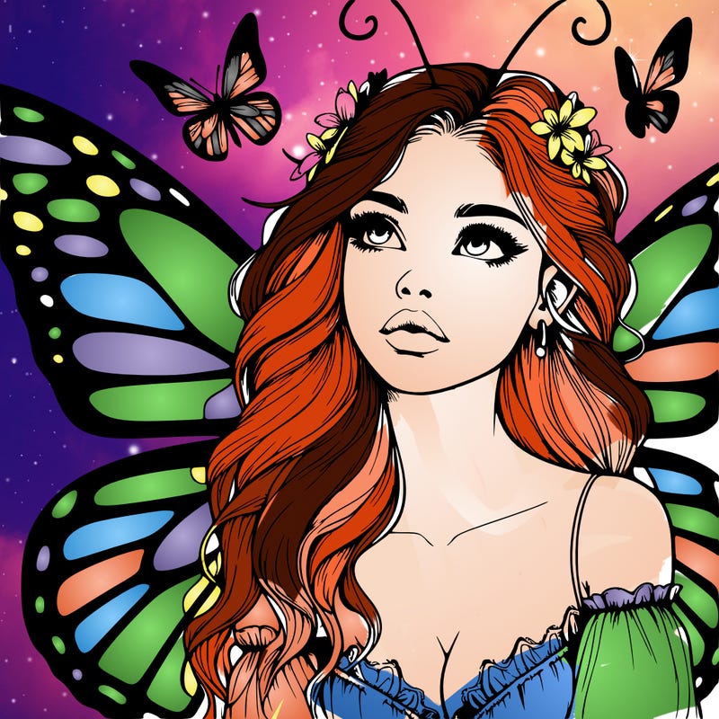 butterfly fairy realistic girl