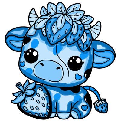 cute strawberry cow