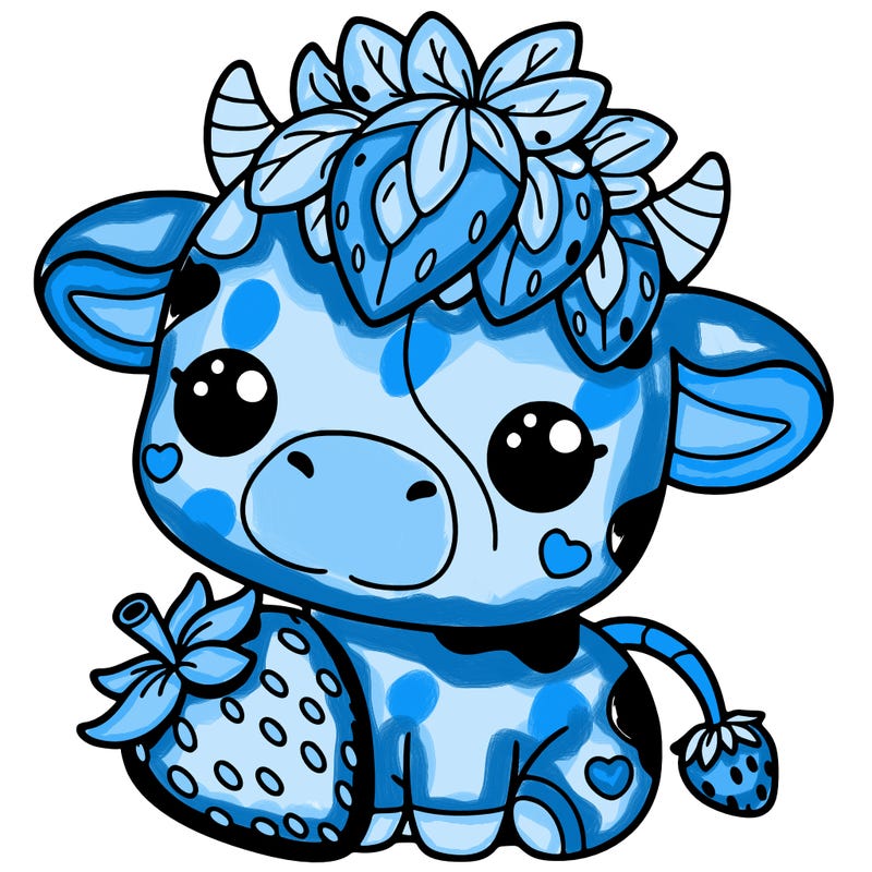 cute strawberry cow
