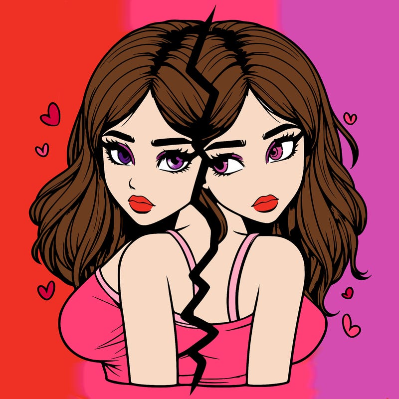 realistic girl split