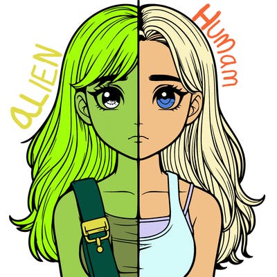 realistic girl split