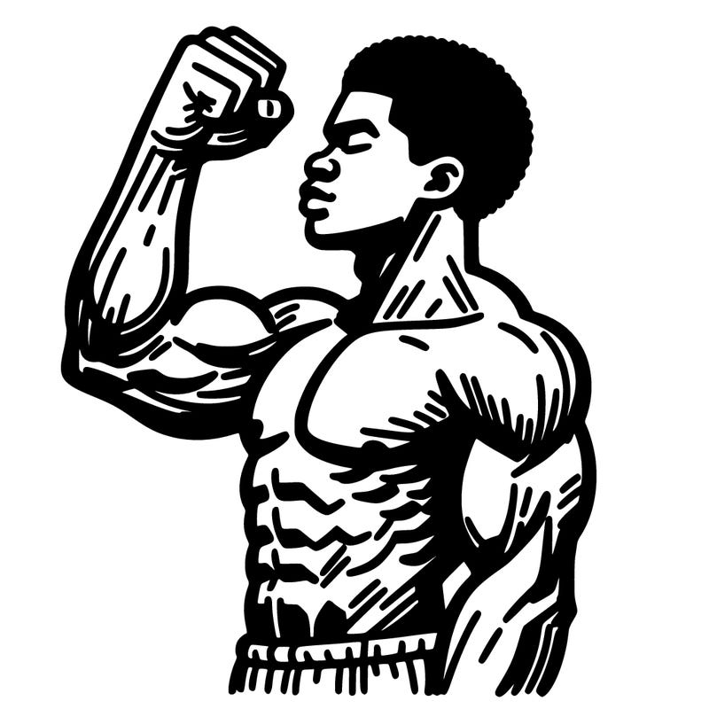 strong african american man