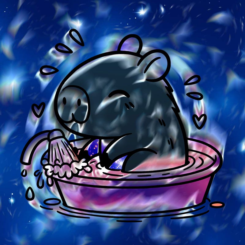 capybara taking a bath