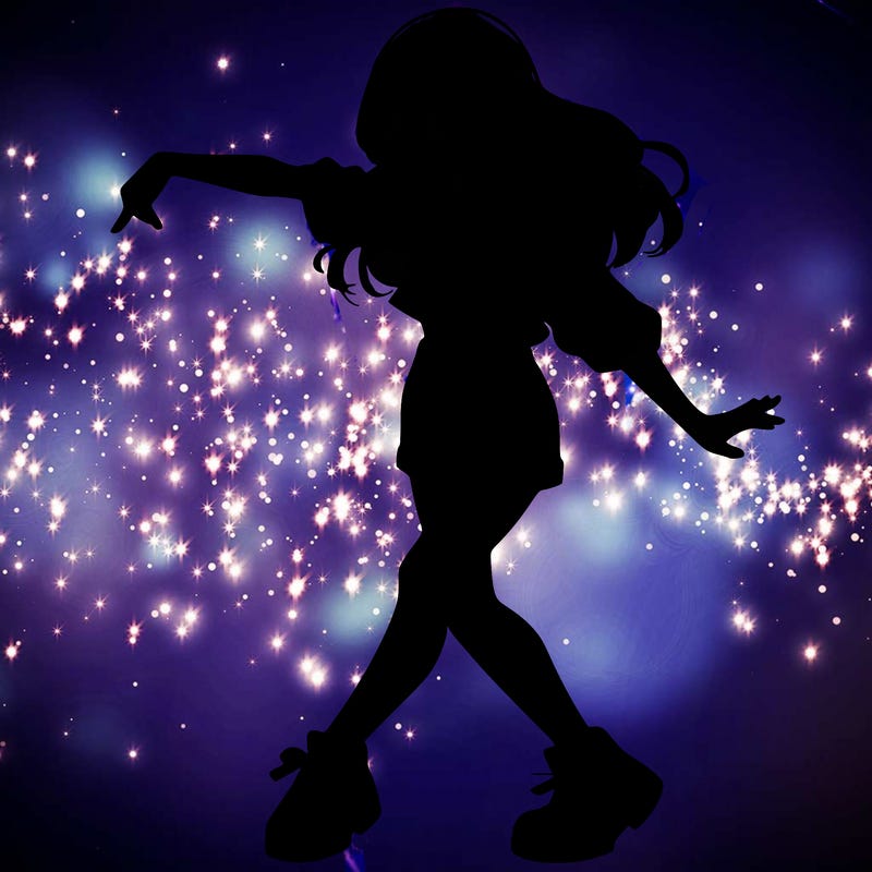 realistic girl danceing