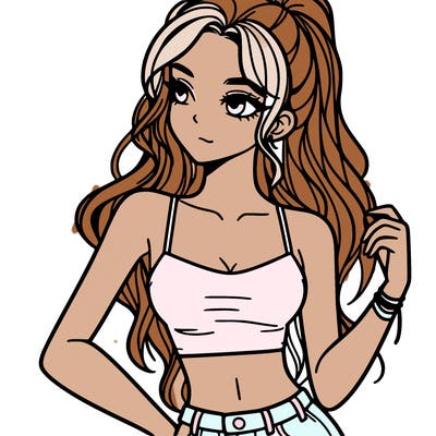 girl in crop top