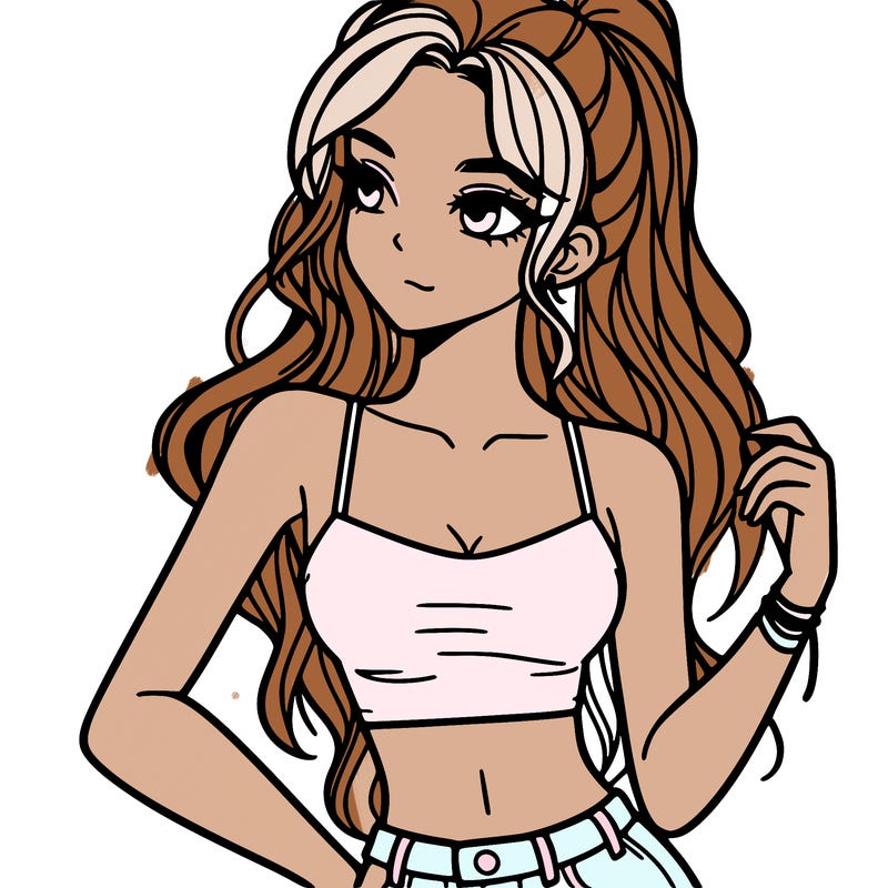 girl in crop top