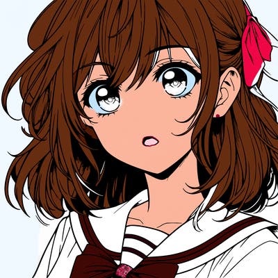 manga character girl realistic