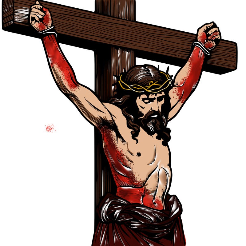 jesus realistic on the cross