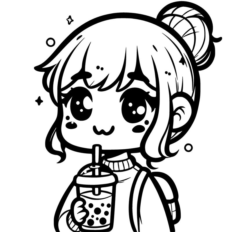 girl with boba