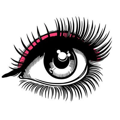 realistic eye long eylashes