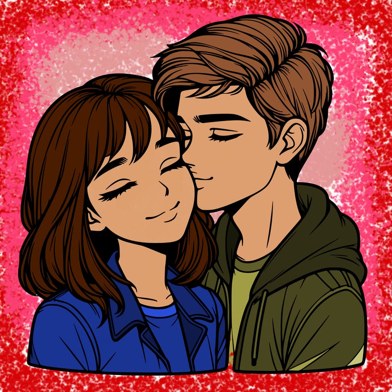 realistic girl and boy  love