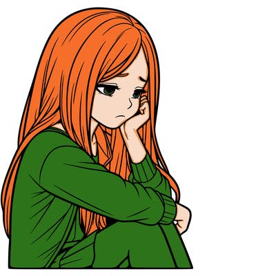 a realistic girl with depression