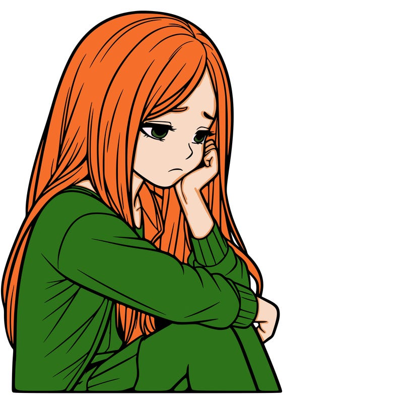 a realistic girl with depression