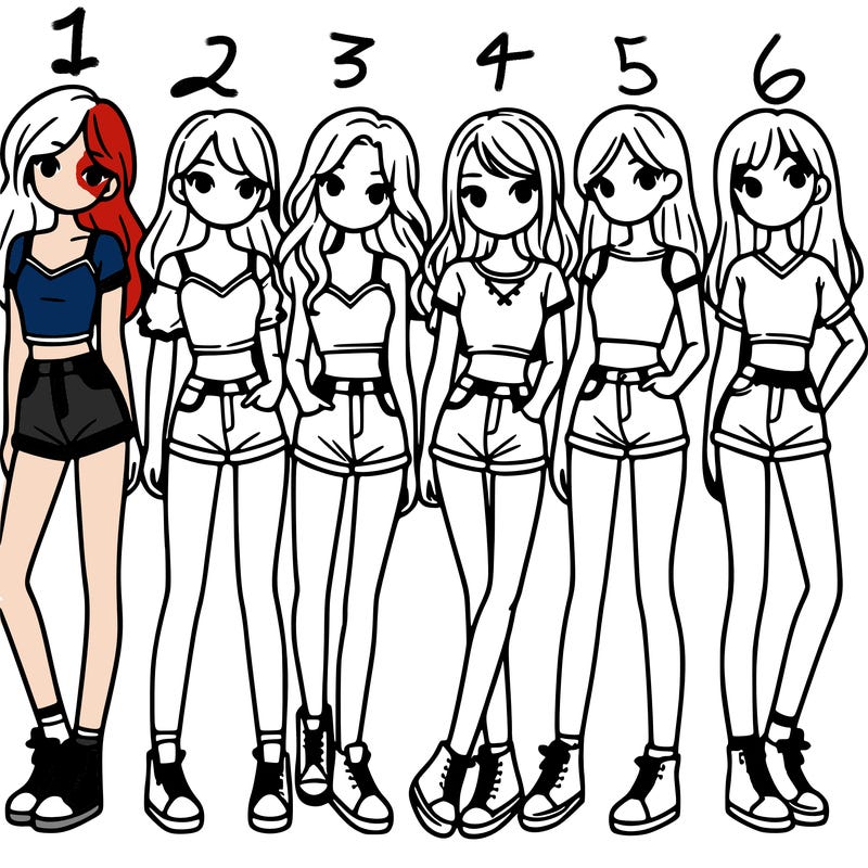 a group of girls wearing crop tops and shorts