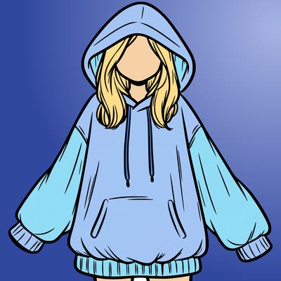 girl in oversized hoodie