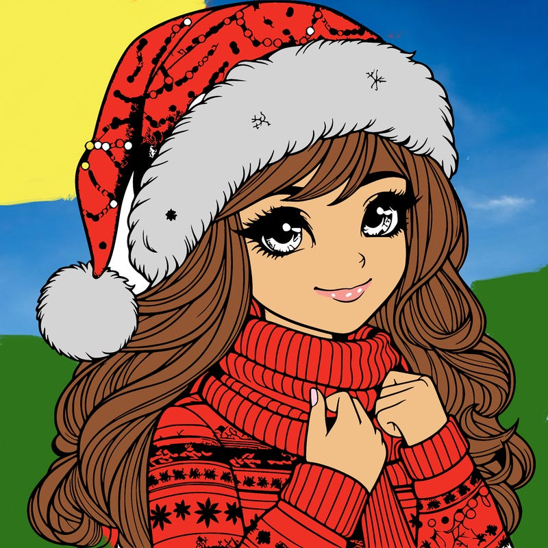 realistic christmas girl