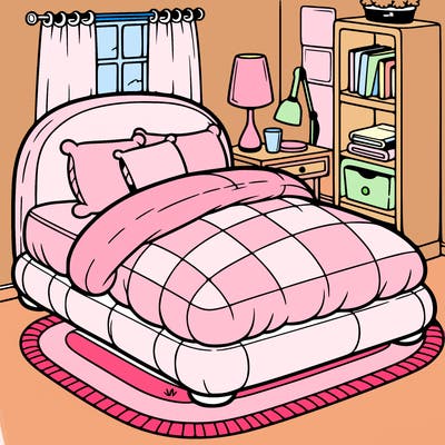 big comfy bed on the floor