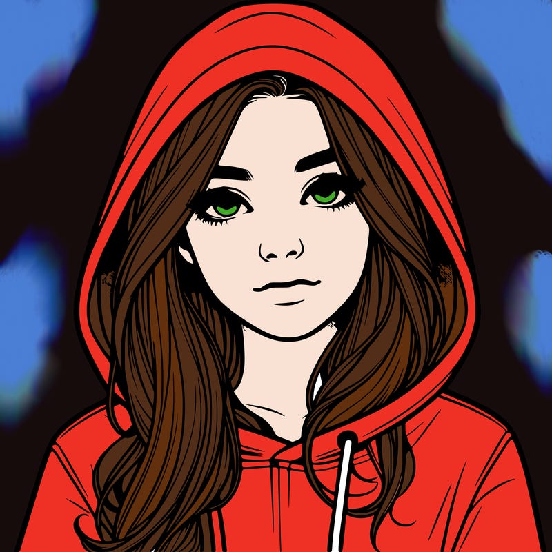 realistic girl with a hoodie