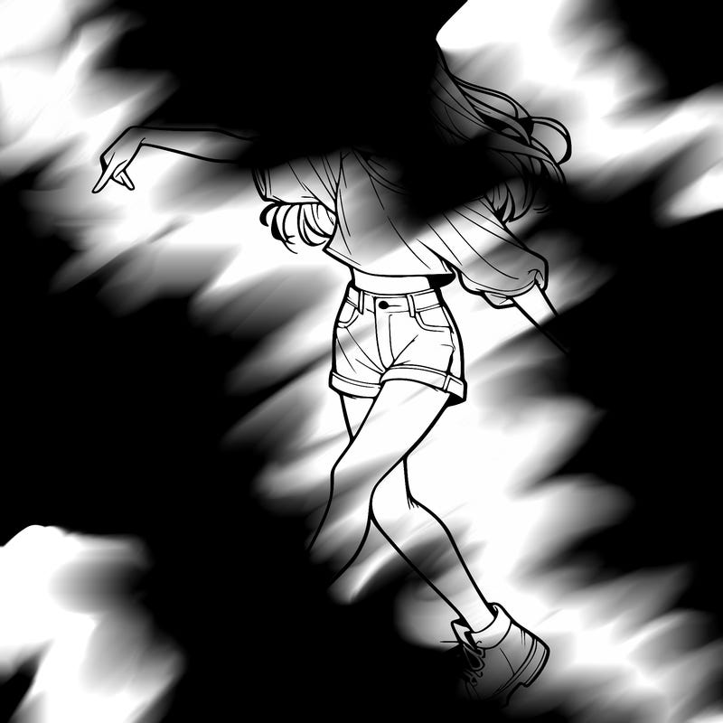 realistic girl danceing