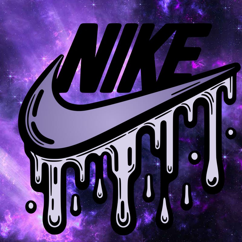 dripping nike logo