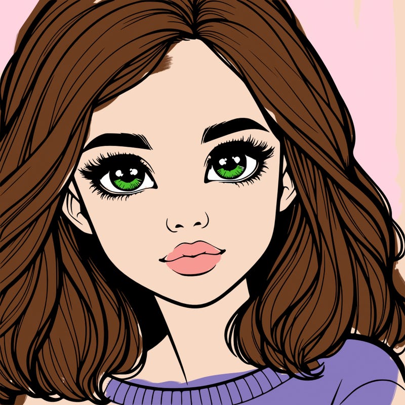 realistic girl whith cute eyes