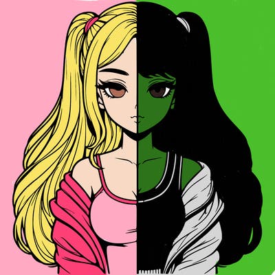 realistic girl split