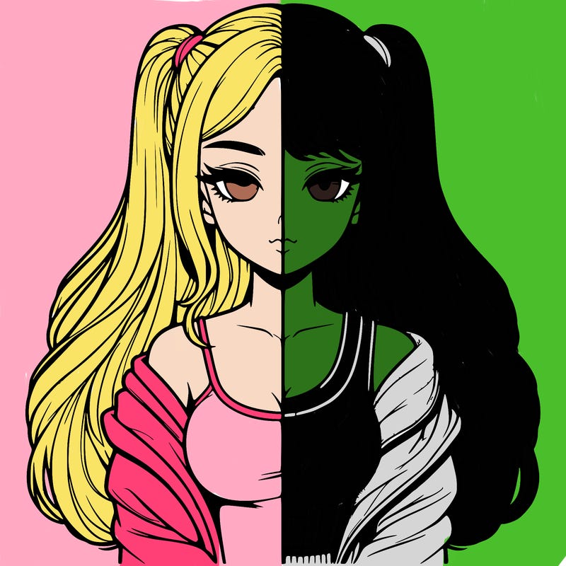 realistic girl split