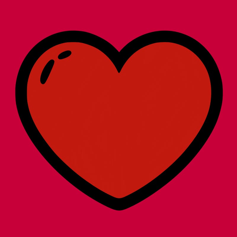 a blank heart