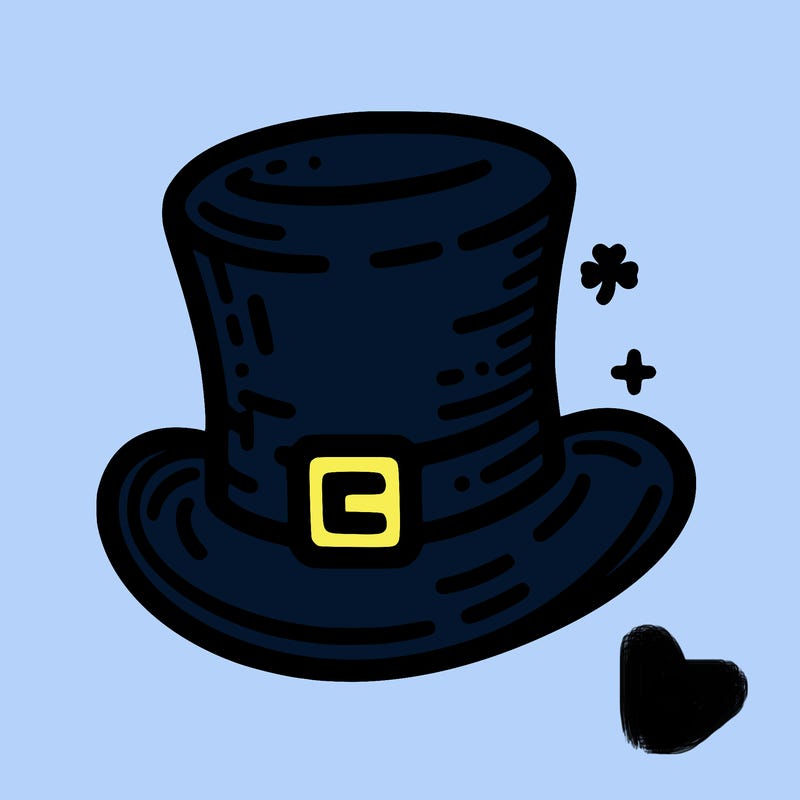 st patrick hat with thin lines