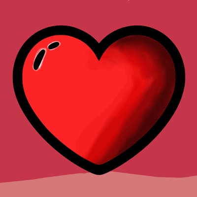 a blank heart