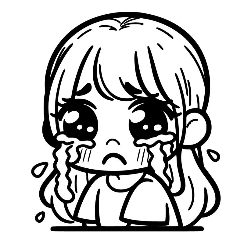 a girl crying