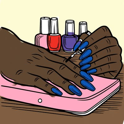 nails at a nail salon