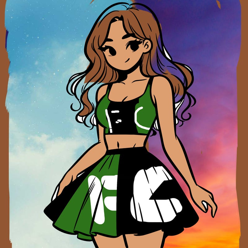 woman in a skirt and crop top