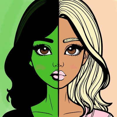 realistic girl split