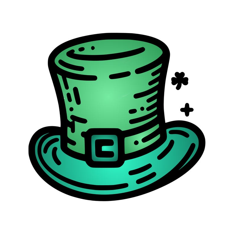 st patrick hat with thin lines
