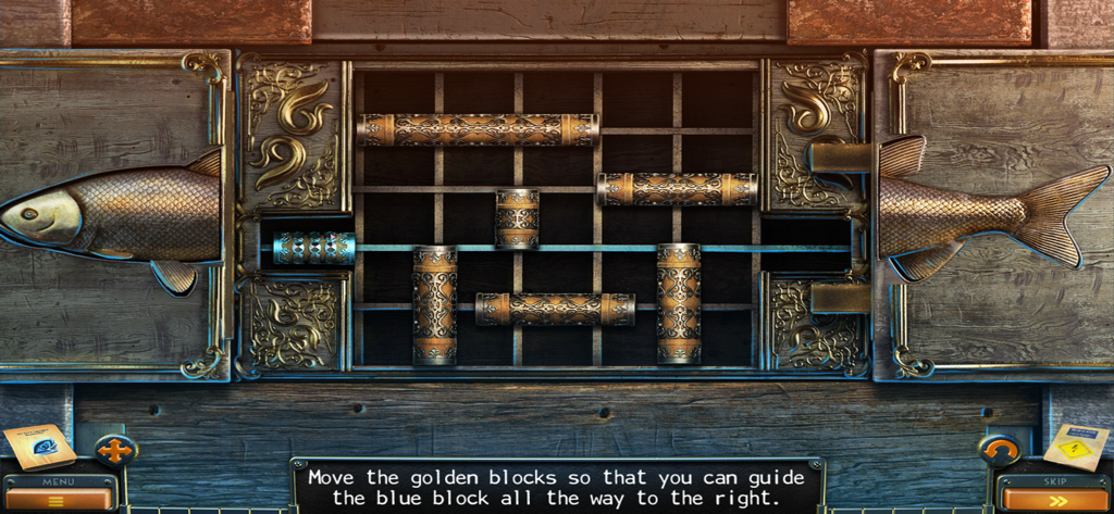 New York Mysteries 2 - Fish themed sliding block puzzle in New York Mysteries 2