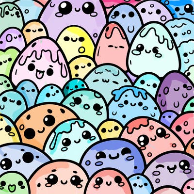 tons of cute blobs
