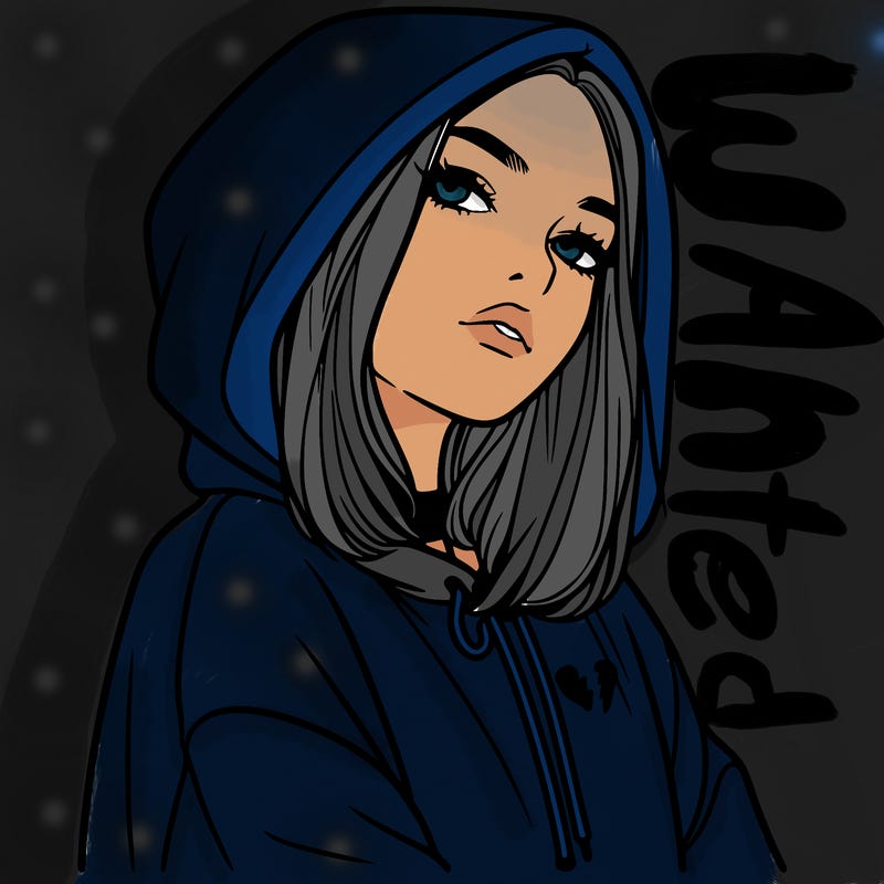 a realistic girl in a hoodie